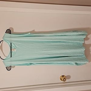 Moa Blue Flowy Sleeveless Light Blue Midi Dress